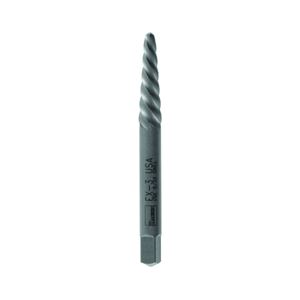 Irwin POWER-GRIP 53402 Screw Extractor, EX-2 Extractor, 5/32 to 7/32 in, 4 to 6 mm, #6 to #12 Bolt/Screw, Spiral Flute