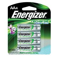 Energizer NH15BP-4 Battery, 1.2 V Battery, 2300 mAh, AA Battery, Nickel-Metal Hydride, Rechargeable, Black 