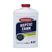 Roebic K-37H Septic System Treatment, Liquid, Straw, Earthy, Slightly Hazy, 0.5 gal, Pack of 6 