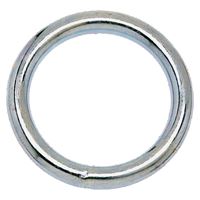 Campbell T7662114 Welded Ring, 150 lb Working Load, 1-1/8 in ID Dia Ring, #7B Chain, Solid Bronze, Polished 