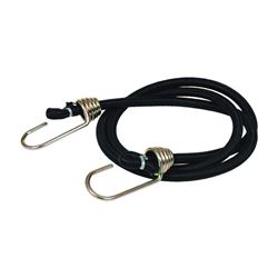 Keeper 06188 Bungee Cord, 13/32 in Dia, 48 in L, Rubber, Hook End, Pack of 10 