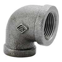 Prosource 2A-1/2B Pipe Elbow, 1/2 in, FIP, 90 deg Angle, Malleable Iron, SCH 40 Schedule, 300 psi Pressure 