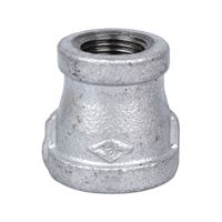 ProSource 24-1/2X3/8G Reducing Pipe Coupling, 1/2 x 3/8 in, Threaded, Malleable Steel, SCH 40 Schedule 