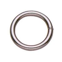 BARON Z-7-1 Welded Ring, 1 in ID Dia Ring, #7 Chain, Metal, Nickel Brass, Pack of 10 