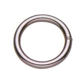 BARON Z-7-1 Welded Ring, 1 in ID Dia Ring, #7 Chain, Metal, Nickel Brass, Pack of 10