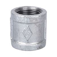 ProSource 21-3/4G Pipe Coupling, 3/4 in, Threaded, Malleable Steel, SCH 40 Schedule, 300 psi Pressure 