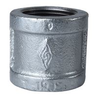 ProSource 21-1G Pipe Coupling, 1 in, Threaded, Malleable Steel, SCH 40 Schedule, 300 psi Pressure 