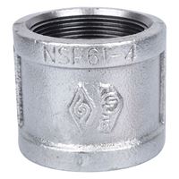 ProSource 21-2G Pipe Coupling, 2 in, Threaded, Malleable Steel, SCH 40 Schedule, 300 psi Pressure 