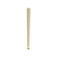 Waddell 2504 Table Leg, 3-1/2 in H, Hardwood, Smooth Sanded 