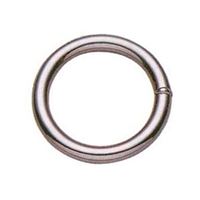 BARON Z-7-1-1/2 Welded Ring, 1-1/2 in ID Dia Ring, #7 Chain, Metal, Nickel Brass 
