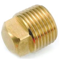 Anderson Metals 756109-02 Pipe Plug, 1/8 in, MIP, Square Head, Brass 