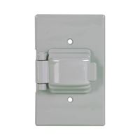 Eaton Wiring Devices S1961 Cover, 4-9/16 in L, 2-7/8 in W, Rectangular, Thermoplastic, Gray 