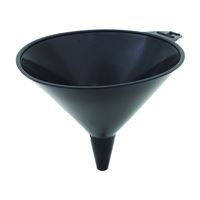 FloTool 05064 Large Funnel, 2 qt Capacity, High-Density Polyethylene, Black, 8-3/4 in H, Pack of 12 