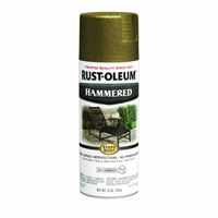 Rust-Oleum 7210830 Rust Preventative Spray Paint, Hammered, Gold, 12 oz, Can 
