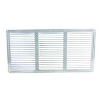 Master Flow EAC16X8 Undereave Vent, 8 in L, 16 in W, 65 sq-ft Net Free Ventilating Area, Aluminum, Mill, Pack of 36 