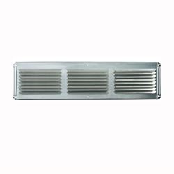 Master Flow EAC16X4 Undereave Vent, 4 in L, 16 in W, 26 sq-ft Net Free Ventilating Area, Aluminum, Mill, Pack of 36 