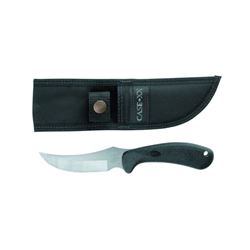 CASE 00362 Skinner Knife, 4.13 in L Blade, Stainless Steel Blade, Ergonomic Handle, Black Handle 