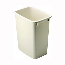 Rubbermaid FG280500BISQU Waste Basket, 21 qt Capacity, Plastic, Bisque, 15 in H 
