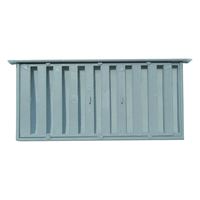 Witten Vent PMS-1 Foundation Vent, 40 sq-in Net Free Ventilating Area, Polypropylene, Gray, Pack of 12 