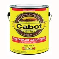 Cabot Problem-Solver 140.0008022.007 Exterior Primer, White, 1 gal, Pack of 4 