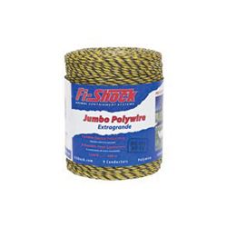 Zareba Fi-Shock PW1320Y9-FS Polywire, Stainless Steel Conductor, Yellow, 1320 ft L 