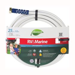 Swan MRV12025 Water Hose, 1/2 in ID, 25 ft L, White 