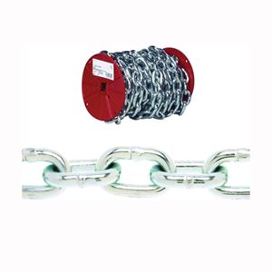 Campbell 072-5027 Proof Coil Chain, 3/16 in, 100 ft L, 30 Grade, Steel, Zinc