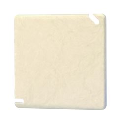 Allied Moulded 9344 Electrical Junction Box Cover, 4 in L, 4 in W, Square, PVC, Beige/Tan, Pack of 100 