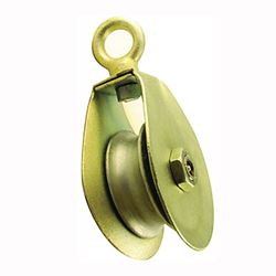 Fehr SM-2 Rope Pulley, 7/8 in Rope, 2000 lb Working Load, 1 in Sheave, Galvanized 
