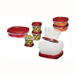 Rubbermaid 1777170 Food Container Set, 1/2, 1-1/4, 2, 3, 5 Cups Capacity, Plastic, Clear, Pack of 2 