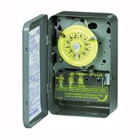 Intermatic T104 Mechanical Timer Switch, 40 A, 208/277 V, 3 W, 24 hr Time Setting, 12 On/Off Cycles Per Day Cycle 