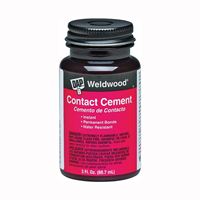 DAP 00107 Contact Cement, Liquid, Strong Solvent, Tan, 3 oz, Bottle 