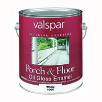 Valspar 027.0001000.007 Porch and Floor Enamel Paint, High-Gloss, White, 1 gal Can, Pack of 2 