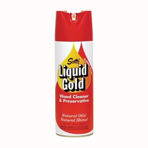 Scott's Liquid Gold 10011 Wood Cleaner and Preservative, 10 oz Aerosol Can, Liquid, Almond, Amber