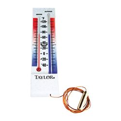 Taylor 5327 Thermometer, Analog, -40 to 100 deg F, Plastic Casing 
