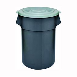 Continental Commercial 4444GY Trash Receptacle, 44 gal, Plastic, Gray 