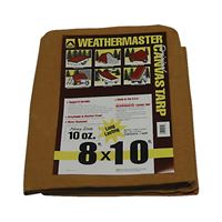Dize Weathermaster CA0810D Tarpaulin, 10 ft L, 8 ft W, Canvas, Tan 