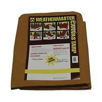 Dize Weathermaster CA1020D Tarpaulin, 20 ft L, 10 ft W, Canvas, Tan 