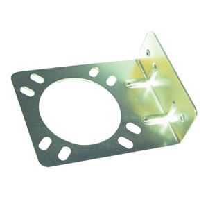 US Hardware RV-354C Connector Bracket, Stamped Steel, Mill, For: RV Trailer Connector Metal or Plastic