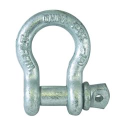 Fehr 5/8 Anchor Shackle, 5/8 in Trade, 2.25 ton Working Load, Commercial Grade, Steel, Galvanized 