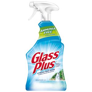 Glass Plus 1920089331 Glass and Surface Cleaner, 32 oz Bottle, Liquid, Citrus, Blue