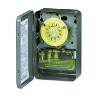 Intermatic T101 Mechanical Timer Switch, 40 A, 120 V, 3 W, 24 hr Time Setting, 12 On/Off Cycles Per Day Cycle 