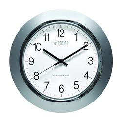 Equity WT-3144S Clock, Round, Silver Frame, Plastic Clock Face, Analog 