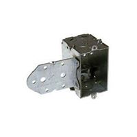 Raco 522 Switch Box, 1-Gang, 1-Outlet, 3-Knockout, 1/2 in Knockout, Steel, Gray, Galvanized, LB Bracket 