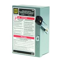 Square D L111N Safety Switch, 1 -Pole, 30 A, 120 V, SPST, Lug Terminal 
