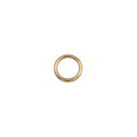 BARON 7B-2 Welded Ring, 2 in ID Dia Ring, #7B Chain, Steel, Polished Brass, Pack of 10 