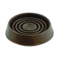 Shepherd Hardware 9075 Caster Cup, Rubber, Brown, 4/PK, Pack of 6 