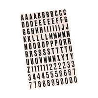 Hy-Ko MM-6 Packaged Number and Letter Set, 3/4 in H Character, Black Character, White Background, Vinyl, Pack of 10 