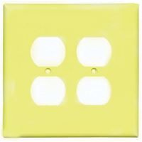Eaton Wiring Devices 2750V-BOX Receptacle Wallplate, 5-1/4 in L, 5-5/16 in W, 2 -Gang, Thermoset, Ivory, Pack of 10 