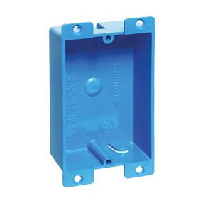 Carlon B108R-UPC Outlet Box, 1-Gang, PVC, Blue